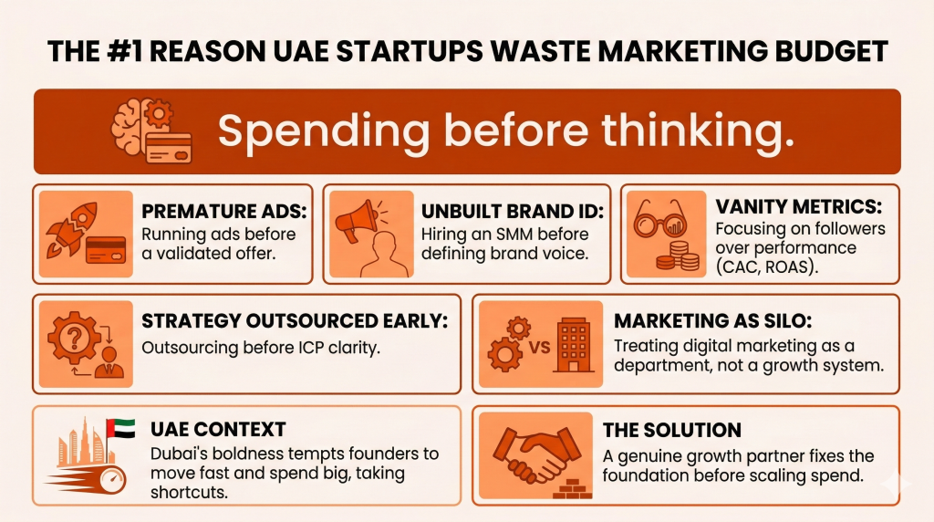 Common reasons UAE startups waste marketing budget.